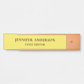 Maize Yellow Professional Modern Plain Minimalist Deurbordje (Voorkant)