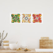 Maj Jongg Dragons Poster (Keuken)