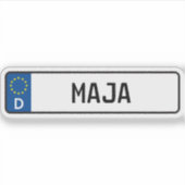 Maja Duits Auto Licentie Bord Sticker (Voorkant)
