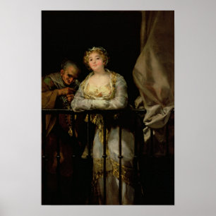 Maja en Celestina op een Balcony, 1805-12 Poster