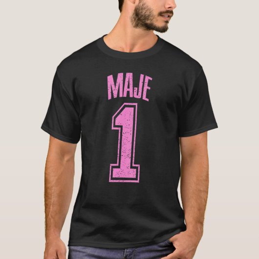 Maje Supporter Nummer 1 grootste ventilator T-shirt (Voorkant)
