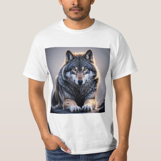 Majestad Silenciosa: El Lobo Gris T-shirt (Voorkant)