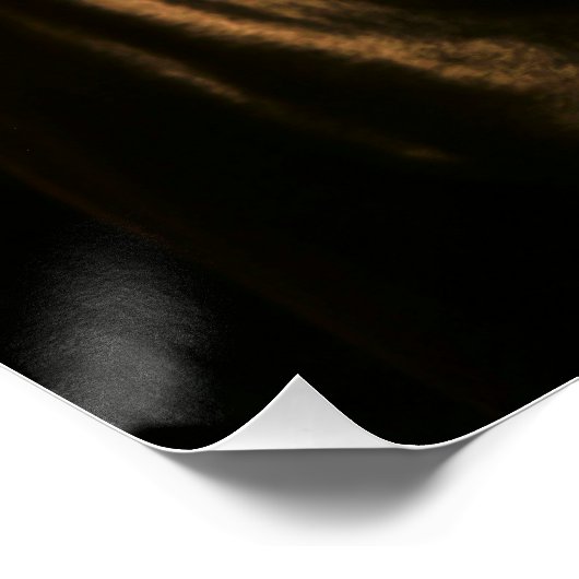 Majestätischer Fuchsbrauner Hengst im Dunkeln Perfect Poster (Hoek)