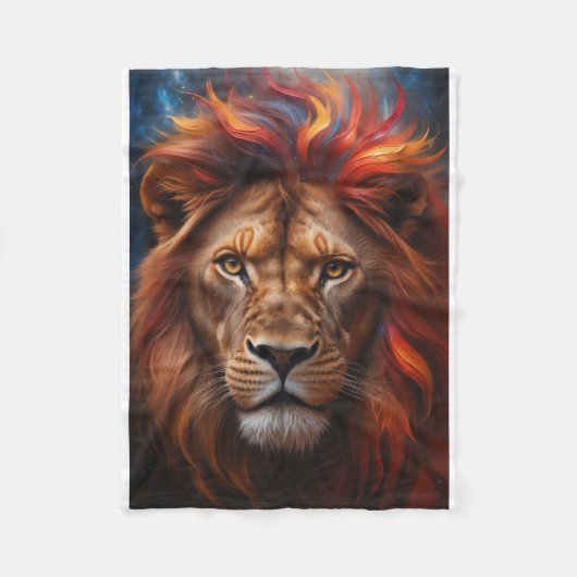Majestätischer Löwe  Fleece Deken (Voorkant)