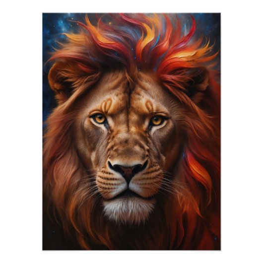 Majestätischer Löwe  Perfect Poster (Voorkant)
