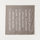 Majesteit, elegant beige greige white aanpassen wandkleed (Voorkant (horizontaal))