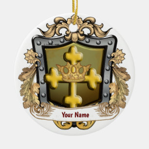 Majesteit Familie Crest Achternaam custom ornament