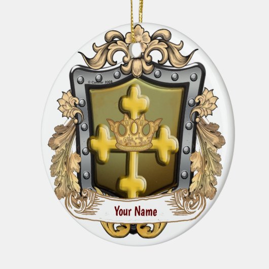 Majesteit Familie Crest Achternaam custom ornament (Links)
