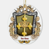 Majesteit Familiewapen Achternaam ornament (Links)