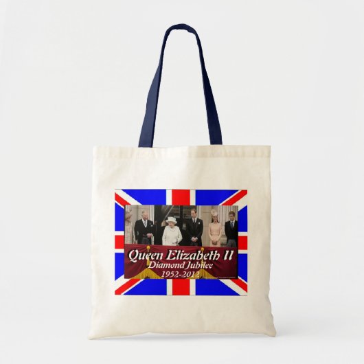 Majesteit jubilee vlag koningin Elizabeth Tote Bag (Voorkant)