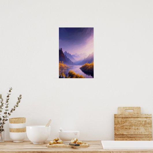 Majesteit Misty Mountains Poster (Keuken)