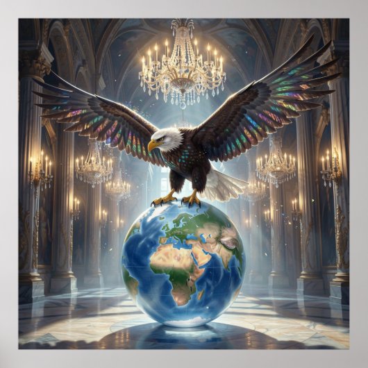 Majesteit over de glazen bol poster (Voorkant)