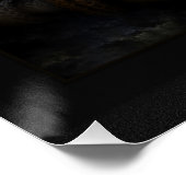 Majesteit Trilia Fractal Fantasy Portrait BLK Perfect Poster (Hoek)