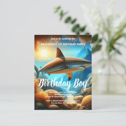 Majesteit van de diepste verjaardagsuitnodiging briefkaart (Staand voorkant)