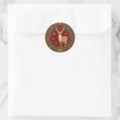 Majesteit van de scharlaken winter ronde sticker (Tas)