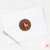 Majesteit van de scharlaken winter ronde sticker (Envelop)