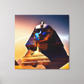 Majesteit van de Sphinx-oude Egyptische muur Canvas Afdruk (Voorkant)