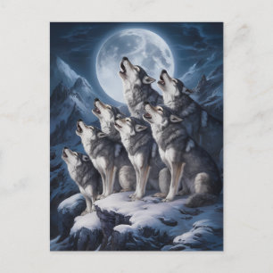 Majesteit van de Wolf Moon Briefkaart