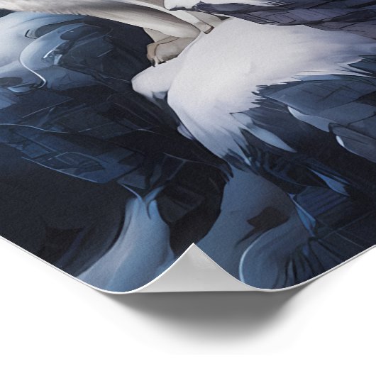 Majesteit van de Wolf Moon Poster (Hoek)