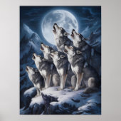 Majesteit van de Wolf Moon Poster (Voorkant)