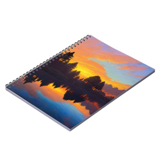 Majesteit van een Oranje zonsondergang Notitieboek (Linkerzijde)