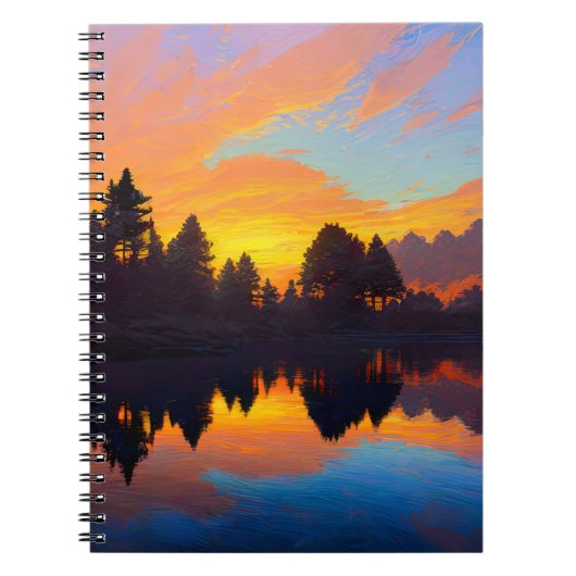 Majesteit van een Oranje zonsondergang Notitieboek (Voorkant)