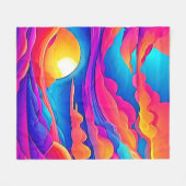 Majesteit van een zonsondergang fleece deken (Voorkant (Horizontaal))