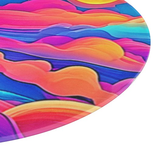 Majesteit van een zonsondergang snijplank (Hoek)