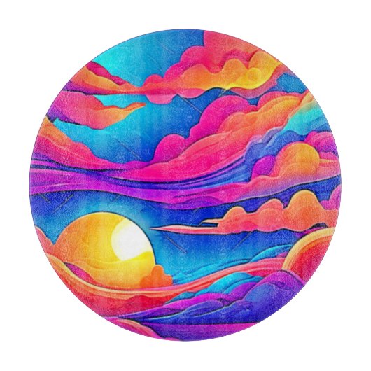 Majesteit van een zonsondergang snijplank (Voorkant)