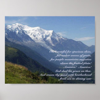 Majesteit van het Paarse gebergte Poster