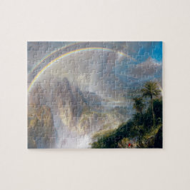 Majesteit van natuur: Regenboog over een tropisch Legpuzzel