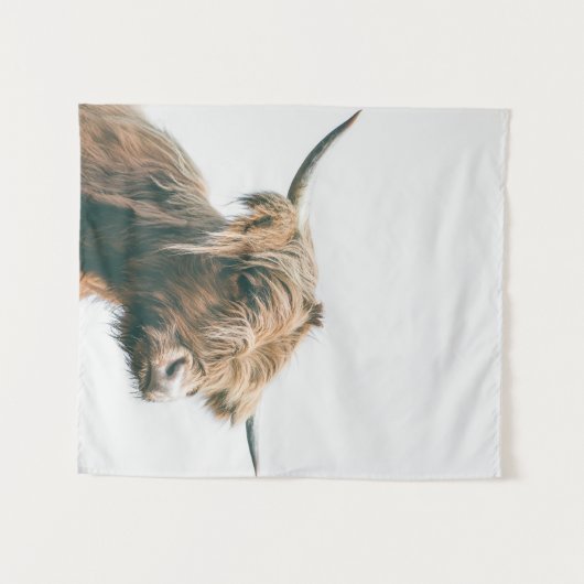 Majesteits hoogland koe wandkleed (Voorkant (horizontaal))