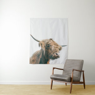 Majesteits hoogland koe wandkleed