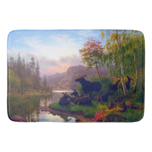 Majesteits in een Zweeds Autumn Landschap Badmat (Voorkant)