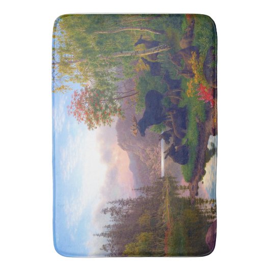 Majesteits in een Zweeds Autumn Landschap Badmat (Voorkant Verticaal)