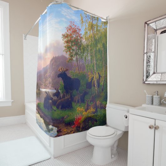 Majesteits in een Zweeds Autumn Landschap Douchegordijn (In situ)