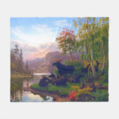 Majesteits in een Zweeds Autumn Landschap Fleece Deken (Voorkant (Horizontaal))