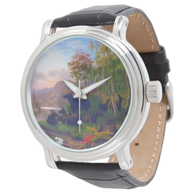 Majesteits in een Zweeds Autumn Landschap Horloge (Gekanteld)