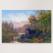 Majesteits in een Zweeds Autumn Landschap Legpuzzel (Horizontaal)