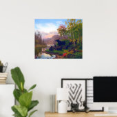 Majesteits in een Zweeds Autumn Landschap Poster (Thuiskantoor)