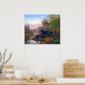 Majesteits in een Zweeds Autumn Landschap Poster (Keuken)