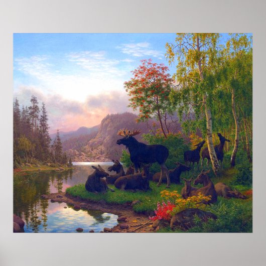 Majesteits in een Zweeds Autumn Landschap Poster (Voorkant)