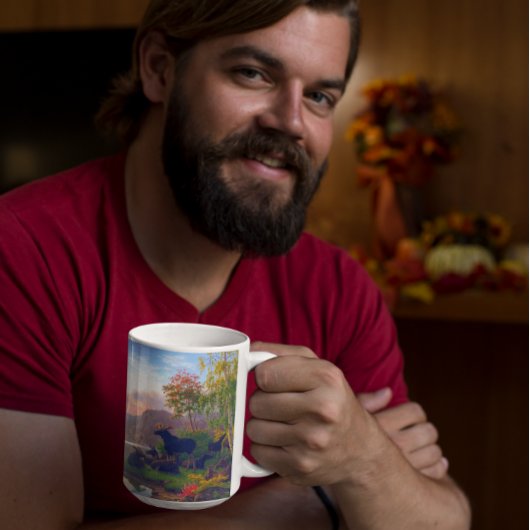 Majesteits in een Zweeds herfstlandschap Koffiemok