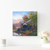 Majesteits in een Zweeds herfstlandschap Vierkante Klok (Huis)