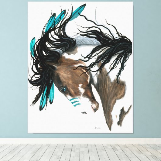 Majesteits Pinto Paint Canvas Afdrukken door Bihrl (Insitu (Houten vloer))