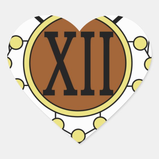 MAJESTIC 12 MILITAIRE EENHEID UFO ALIEN PATCH HART STICKER (Voorkant)