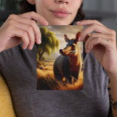 Majestic Aardvark in Serene Field Briefkaart