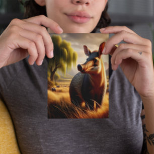 Majestic Aardvark in Serene Field Briefkaart