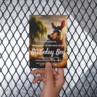 Majestic Aardvark in Serene Field Briefkaart