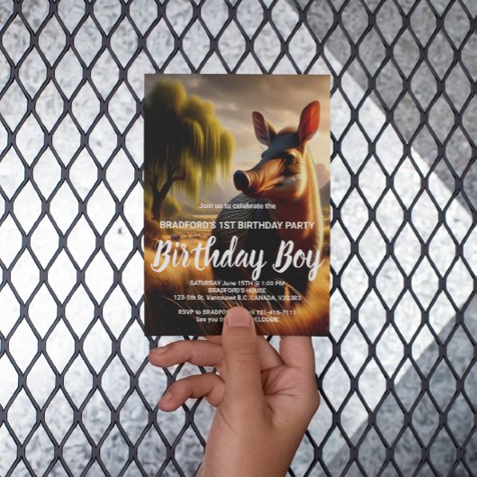 Majestic Aardvark in Serene Field Briefkaart